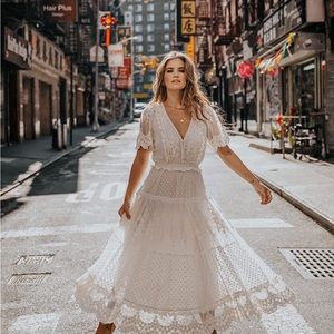 Boho Wedding Dress White